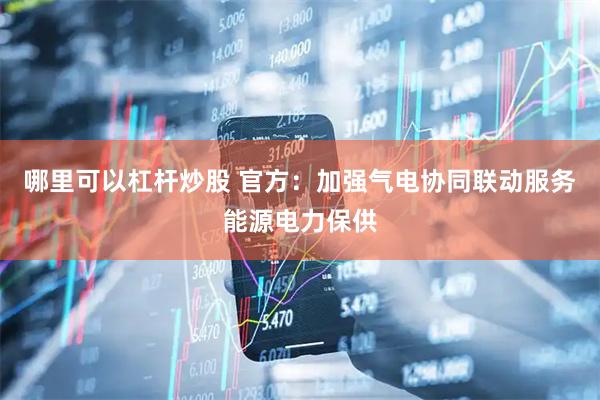 哪里可以杠杆炒股 官方：加强气电协同联动服务能源电力保供